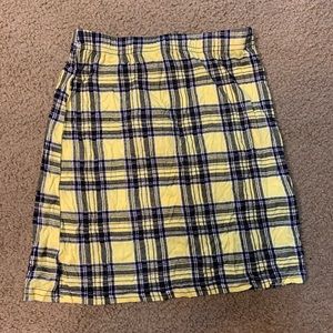 check mini skirt